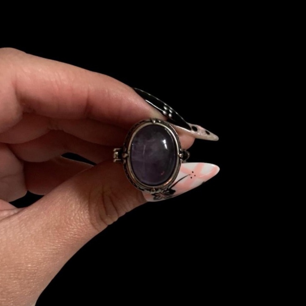 Amethyst Locket Ring